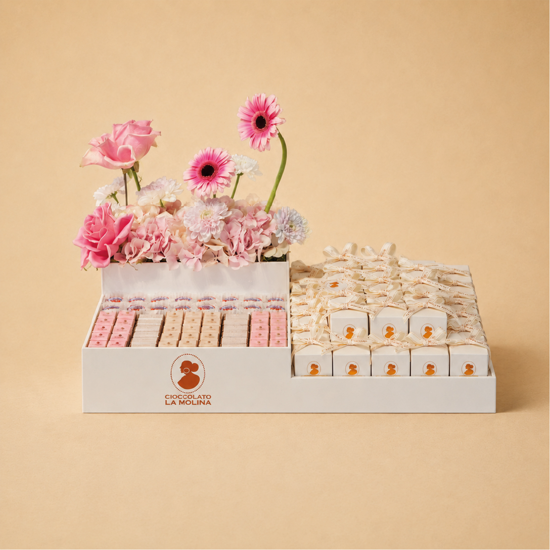 Baby girl giveaways with flowers