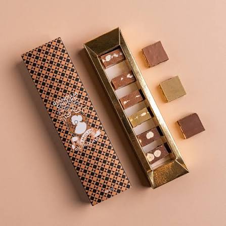 Gianduja chunks, 10 pcs. 3 flavors